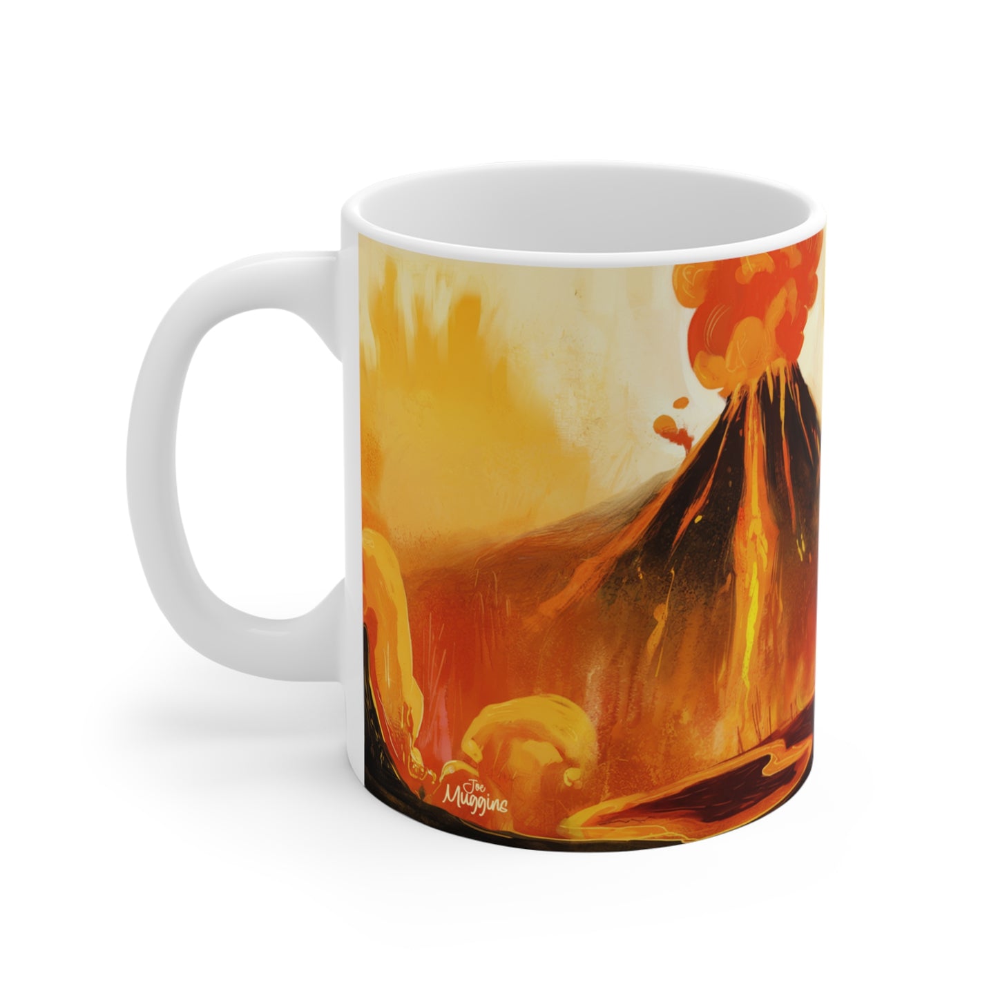 Fido vs the Volcano - Ceramic Mug
