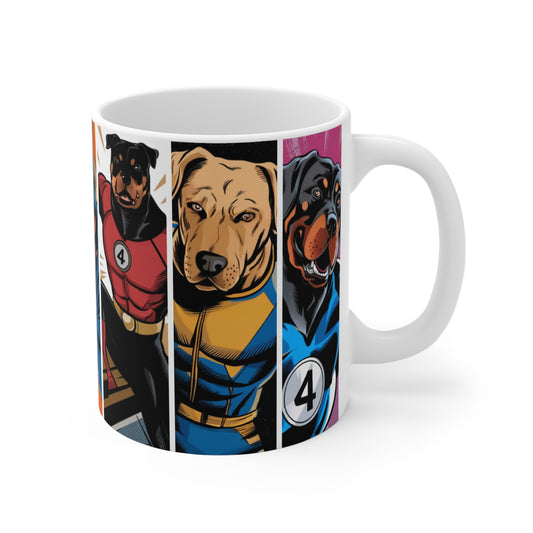 Comic Heroes Cup | 11oz Ceramic Coffee Mug