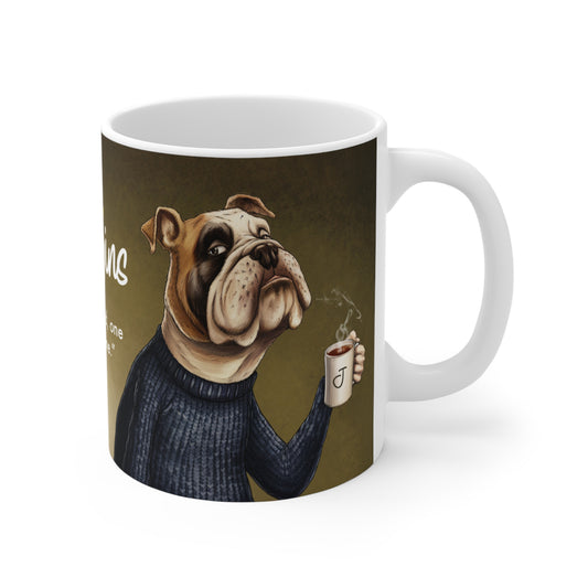 Joe Muggins Mug - "Stay Grounded, One Paw at a Time" - Mug 11oz