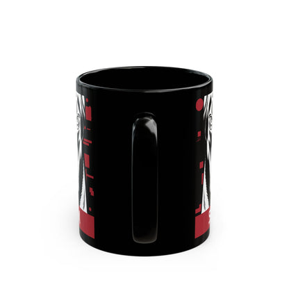 Sic'em Doberman - Black Ceramic Mug