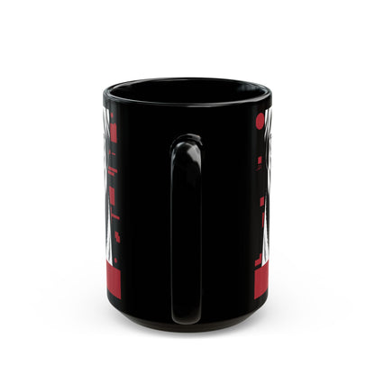 Sic'em Doberman - Black Ceramic Mug
